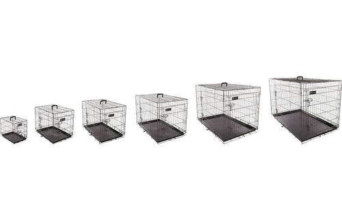 Draadkooi voor hond Taupe - Flamingo Ebo, vooraanzicht