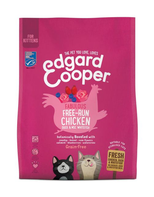 Edgard & Cooper kittenbrokken verse eend en kip graanvrij
